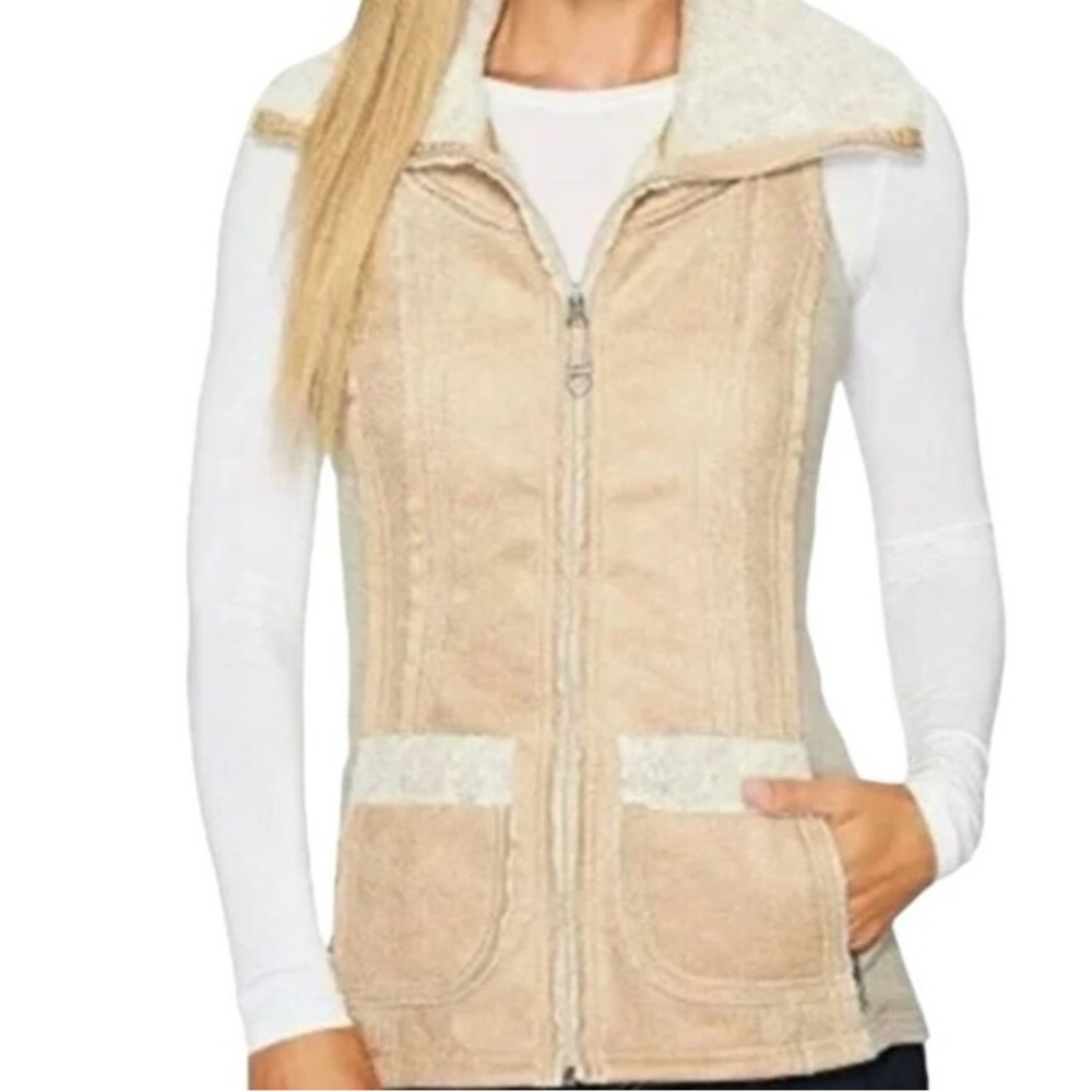 Kuhl Women's Dani Italian Faux Leather Shearling With Sherpa Vest XS